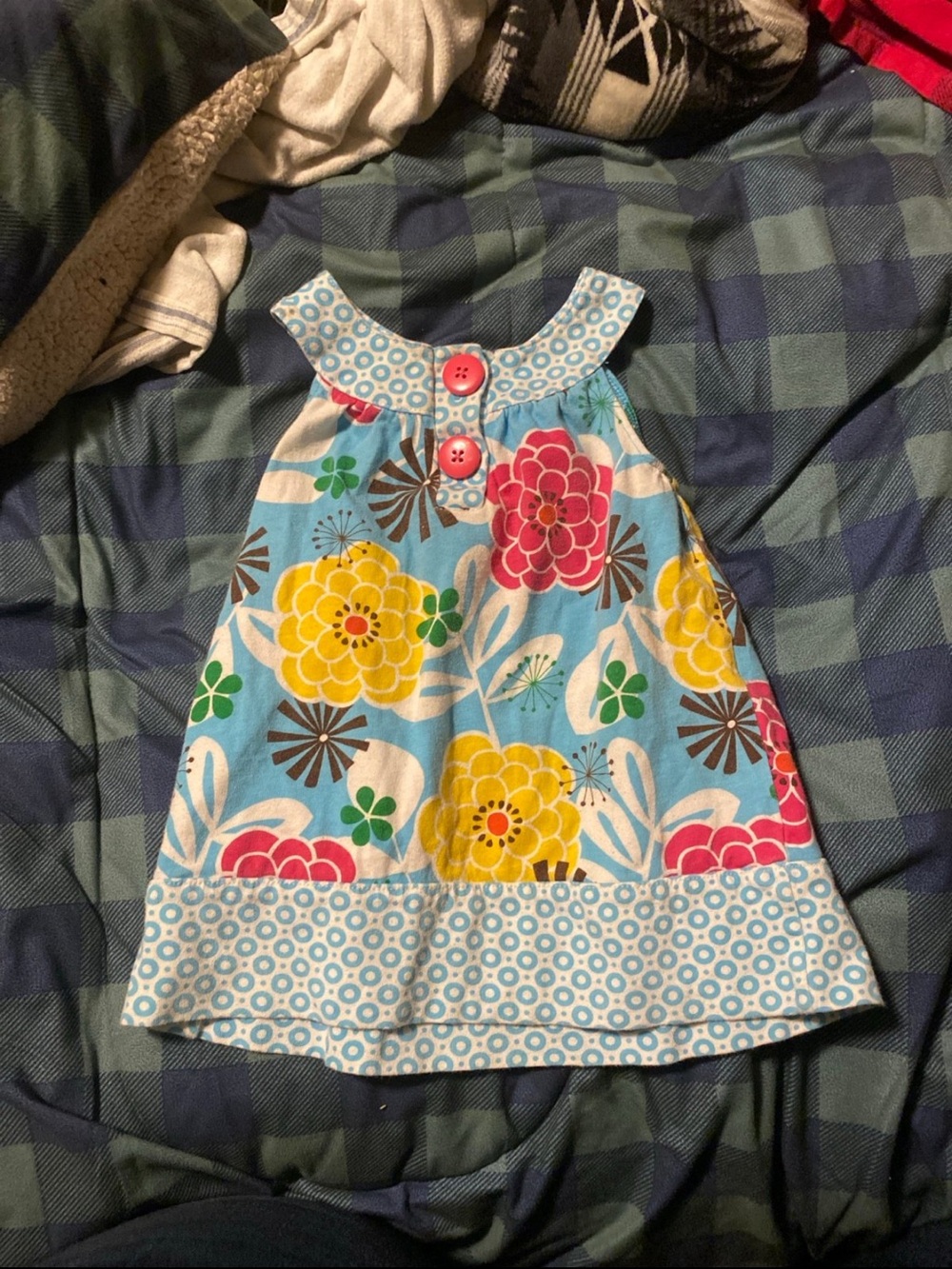Carter's Blue Floral Sundress with Yellow & Pink Flowers